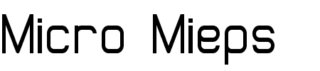 Micro Mieps Diet Schriftart