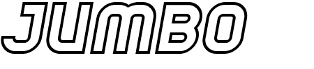 Jumbo Outline Italic Schriftart