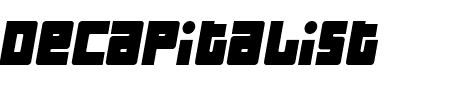 Industrial Decapitalist Italic Schriftart
