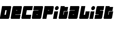 Industrial Decapitalist Bold Italic Schriftart