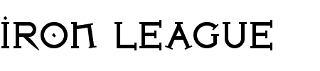 Schriftart Iron League: Mehr Infos & Vorschau Generator TTF: Iron League Schriftart