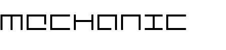 Schriftart Mechanic: Mehr Infos & Vorschau Generator TTF: Mechanic Schriftart
