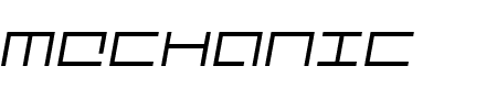 Mechanic Italic Schriftart