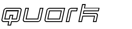 Quark Outline Italic Schriftart