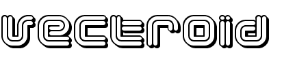Schriftart Vectroid Cosmo: Mehr Infos & Vorschau Generator TTF: Vectroid Cosmo Schriftart