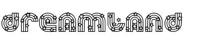 Schriftart Dreamland Stars: Mehr Infos & Vorschau Generator TTF: Dreamland Stars Schriftart