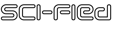 Font Sci-Fied Outline: Mehr Infos & Zeichen Übersicht TTF: Sci-Fied Outline Font