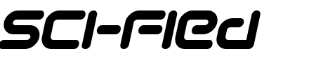 Sci-Fied Bold Italic Schriftart
