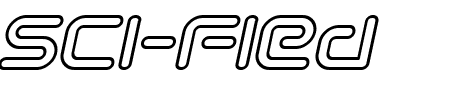 Sci-Fied Outline Italic Schriftart