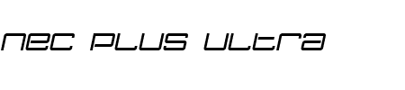 Nec Plus Ultra Italic Schriftart
