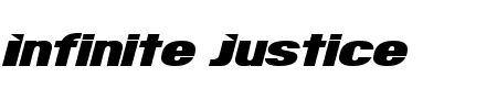 TTF: Infinite Justice Schriftart