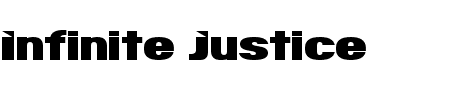 Infinite Justice Straight Schriftart