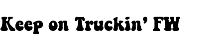 Schriftart Keep on Truckin' FW: Mehr Infos & Zeichen Übersicht TTF: Keep on Truckin' FW Schriftart