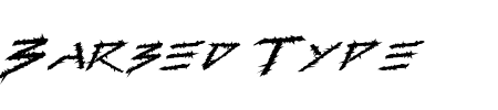 Schriftart Barbed Type: Mehr Infos & Vorschau Generator TTF: Barbed Type Schriftart