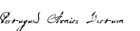 TTF: Portugues Arcaico Lectura Schriftart