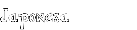 Japonesa Outline Schriftart