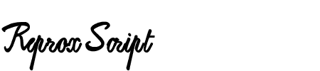 Schriftart ReproxScript: Mehr Infos & Vorschau Generator TTF: ReproxScript Schriftart