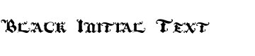 Black Initial Text Font
