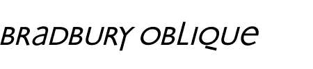 Schriftart Bradbury Oblique: Mehr Infos & Vorschau Generator TTF: Bradbury Oblique Schriftart