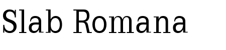 Schriftart Slab Romana: Mehr Infos & Vorschau Generator TTF: Slab Romana Schriftart