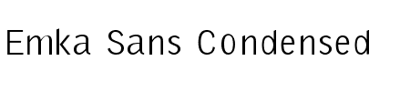 Schriftart Emka Sans Condensed: Mehr Infos & Vorschau Generator TTF: Emka Sans Condensed Schriftart