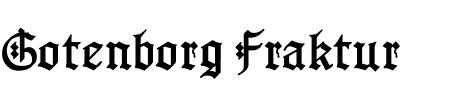 Schriftart Gotenborg Fraktur: Mehr Infos & Vorschau Generator TTF: Gotenborg Fraktur Schriftart
