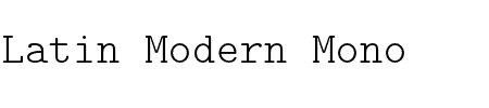 Latin Modern Mono Light 10 Regular Schriftart