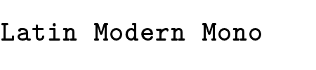 Latin Modern Mono Light 10 Bold Schriftart