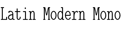 Latin Modern Mono Condensed 10 Regular Schriftart
