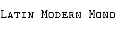 Latin Modern Mono Caps 10 Regular Schriftart