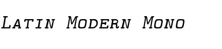 Latin Modern Mono Caps 10 Oblique Schriftart