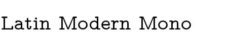 Latin Modern Mono Prop 10 Regular Schriftart