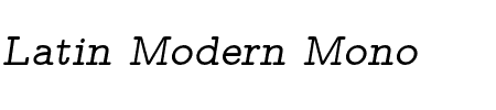 Latin Modern Mono Prop 10 Oblique Schriftart