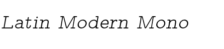 Latin Modern Mono Prop Light 10 Oblique Schriftart
