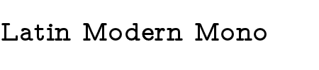 Latin Modern Mono Prop Light 10 Bold Schriftart