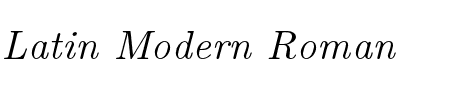 Latin Modern Roman 10 Italic Schriftart