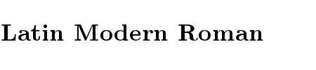 Latin Modern Roman 10 Bold Schriftart