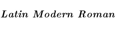 Latin Modern Roman 10 Bold Italic Schriftart