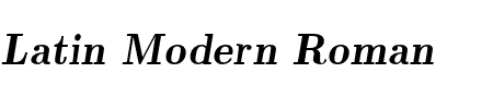 Latin Modern Roman Demi 10 Oblique Schriftart