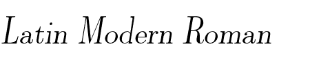 Latin Modern Roman Dunhill 10 Oblique Schriftart