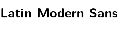 Latin Modern Sans 10 Bold Schriftart