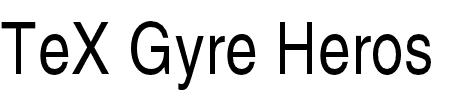 TeX Gyre Heros Condensed Regular Schriftart