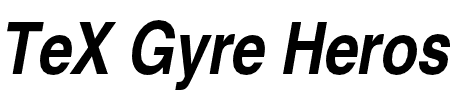 TeX Gyre Heros Condensed Bold Italic Schriftart
