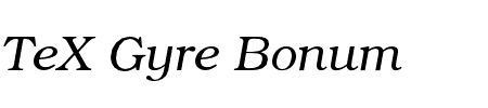 TeX Gyre Bonum Oblique Schriftart