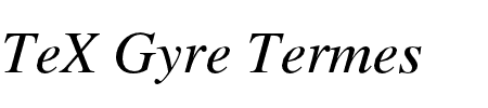 TeX Gyre Termes Oblique Schriftart