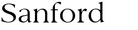 Schrift Sanford: Mehr Infos & Zeichen Übersicht TTF: Sanford Schrift