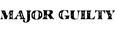 Schriftart Major Guilty: Mehr Infos & Vorschau Generator TTF: Major Guilty Schriftart