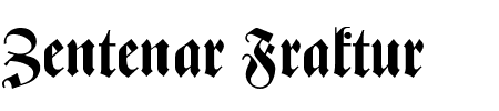 Zentenar Fraktur OsF Bold Schriftart