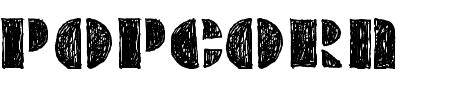 Popcorn Sketch Schriftart