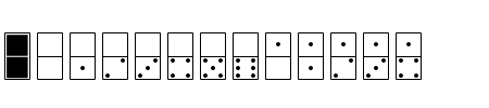 Schrift White Dominoes: Mehr Infos & Zeichen Übersicht TTF: White Dominoes Schrift